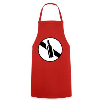 End of ban on drinking - Cooking Apron - red - Front - AI Model Male 185 dark (185cm)