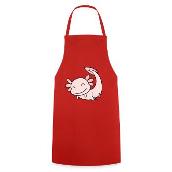 Sweet Axolotl Pink - Cooking Apron - red - Front - AI Model Male 185 dark (185cm)