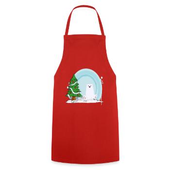 Christmas Polar Bear - T-Shirts und Sweatshirts - Kochschürze - Rot - Vorne - AI Model Male 185 dark (185cm)