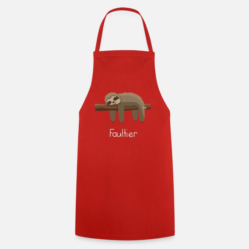 Sloth - Cooking Apron - red