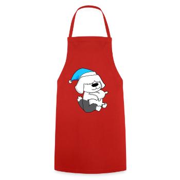 Dog Dog Breed Shetland Sheepdog - Cooking Apron - red - Front - AI Model Male 185 dark (185cm)