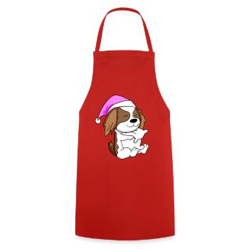 Dog dog breed Cavalier King Charles Spaniel - Cooking Apron - red - Front - AI Model Male 185 dark (185cm)