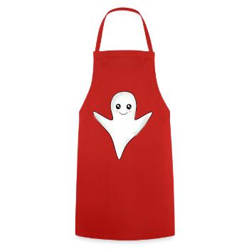 T-shirt d’Halloween Ghost spooky chemise mignonne - Tablier de cuisine - rouge - Devant - AI Model Male 185 dark (185cm)