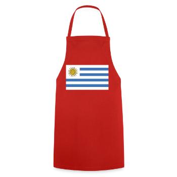 Uruguay National Flag - Cooking Apron - red - Front - AI Model Male 185 dark (185cm)