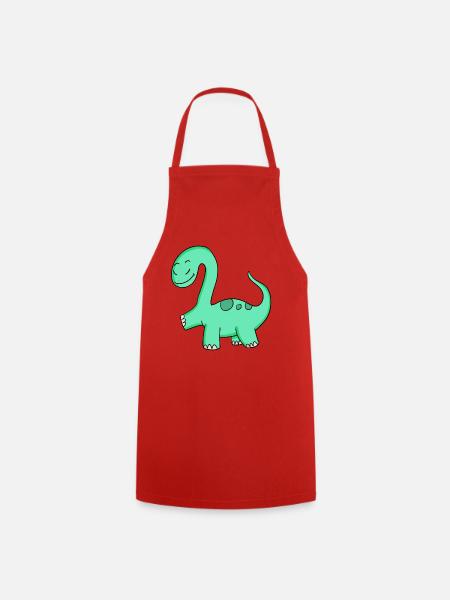 Dinosaurier Motiv - Kochschürze - Rot