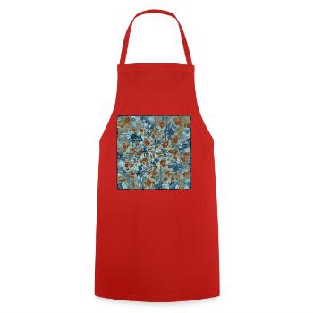 Abstraktes Camouflage Muster - Kochschürze - Rot - Vorne - AI Model Male 185 dark (185cm)