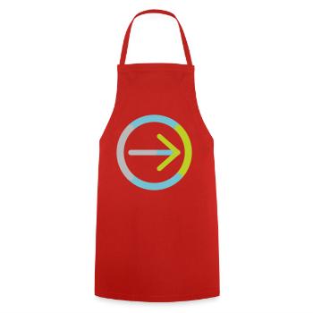 The logo of the cooperative on its own - Cooking Apron - red - Front - AI Model Male 185 dark (185cm)