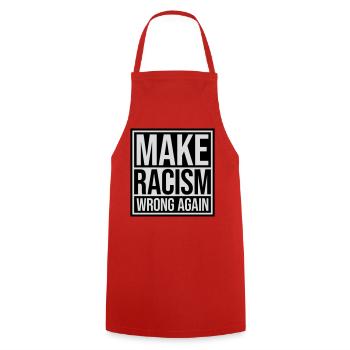 Rendre le racisme répréhensible - Tablier de cuisine - rouge - Devant - AI Model Male 185 dark (185cm)