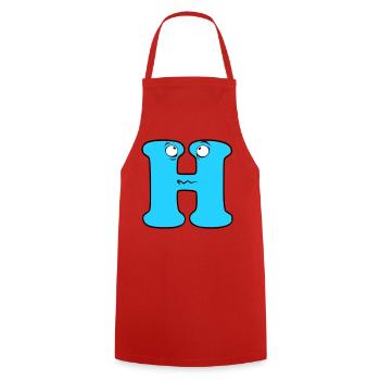 H - Tablier de cuisine - rouge - Devant - AI Model Male 185 dark (185cm)