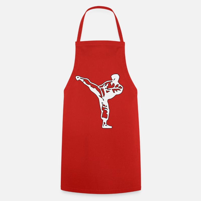 Karate Silver - Cooking Apron - red