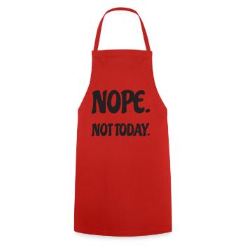 Nope Not Today Bürohumor - Kochschürze - Rot - Vorne - AI Model Male 185 dark (185cm)