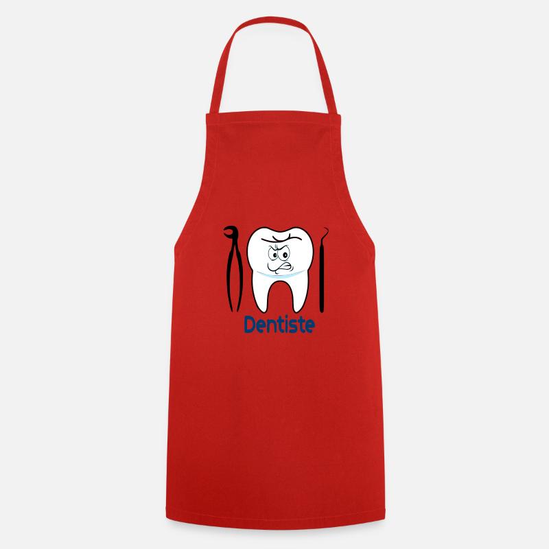 Dentiste - Tablier de cuisine - rouge