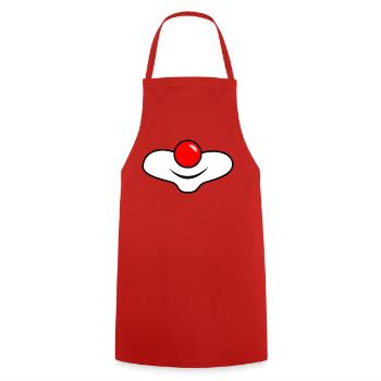 HUMOR. QUOTATION. MESSAGE. RETIREMENT. ANNIVERSARY. - Cooking Apron - red - Front - AI Model Male 185 dark (185cm)