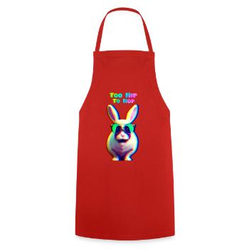 Lapin de Pâques cool avec des lunettes de soleil - Tablier de cuisine - rouge - Devant - AI Model Male 185 dark (185cm)