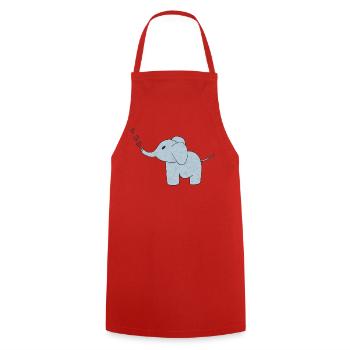 elefant elefantenhaut - Kochschürze - Rot - Vorne - AI Model Male 185 dark (185cm)