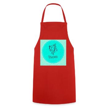 Poissons - Tablier de cuisine - rouge - Devant - AI Model Male 185 dark (185cm)