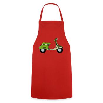 Roller Daisy Meadow Holiday Summer Italy Fan - Cooking Apron - red - Front - AI Model Male 185 dark (185cm)
