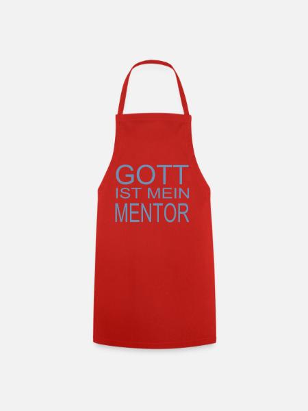 Gott ist mein Mentor - Kochschürze - Rot
