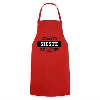 Club Sieste - Humour Détente - Tablier de cuisine - rouge - Devant - AI Model Male 185 dark (185cm)