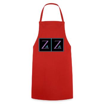 Zaza - Cooking Apron - red - Front - AI Model Male 185 dark (185cm)