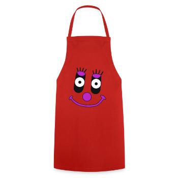 Gefühle Emotionen Gesicht freundlich nett Clown - Kochschürze - Rot - Vorne - AI Model Male 185 dark (185cm)
