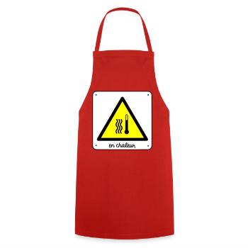 Heat - Cooking Apron - red - Front - AI Model Male 185 dark (185cm)