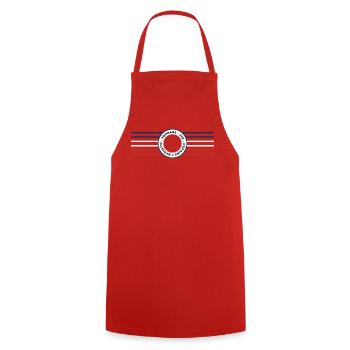 Bleu Blanc Rouge - Apéro copains FRANCE - Tablier de cuisine - rouge - Devant - AI Model Male 185 dark (185cm)