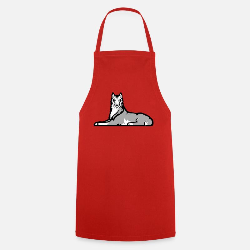 Loup solitaire tchétchène - Tablier de cuisine - rouge