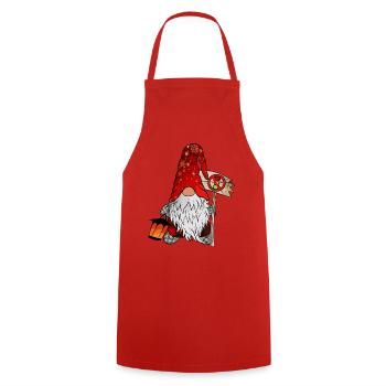 Anti Traffic Light Imp Christmas Dwarf - Cooking Apron - red - Front - AI Model Male 185 dark (185cm)
