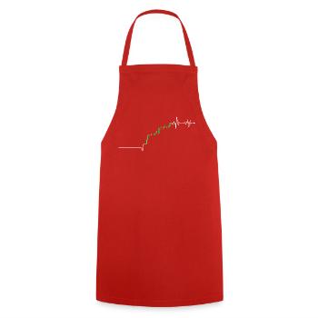 TrendPulse Rally Chart - Cooking Apron - red - Front - AI Model Male 185 dark (185cm)