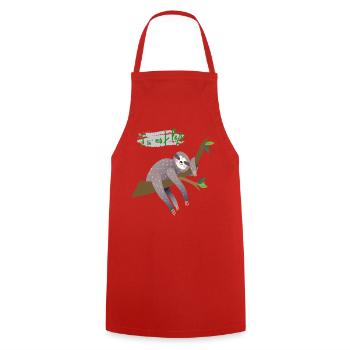 Paresseux, je ne suis pas paresseux - Tablier de cuisine - rouge - Devant - AI Model Male 185 dark (185cm)