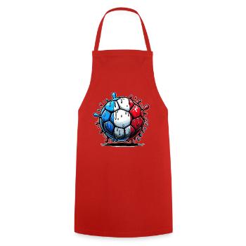 Abstract Sneaker Print in Flag Colors - Cooking Apron - red - Front - AI Model Male 185 dark (185cm)