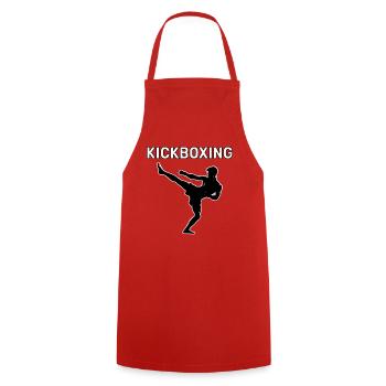 Kickboxen FIghter Kickboxer - Kochschürze - Rot - Vorne - AI Model Male 185 dark (185cm)