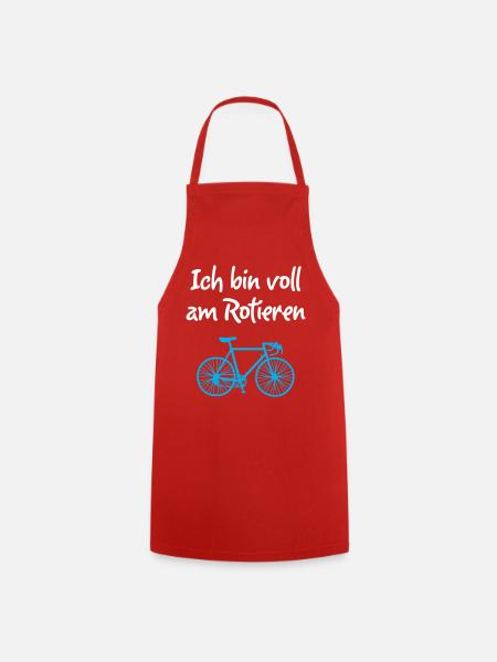 Rad Rotieren Fahrrad Umwelt coole Sprüche Humor - Kochschürze - Rot