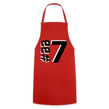 BB7-KARTON - Kochschürze - Rot - Vorne - AI Model Male 185 dark (185cm)
