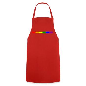 Discreet LGBT pride flag plus Classic. - Cooking Apron - red - Front - AI Model Male 185 dark (185cm)