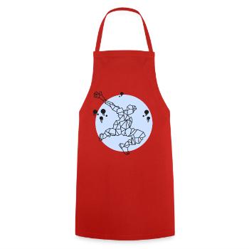 Sport - couleur - Tablier de cuisine - rouge - Devant - AI Model Male 185 dark (185cm)