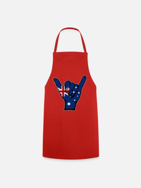Australien Flagge Surfing Symbol - Kochschürze - Rot
