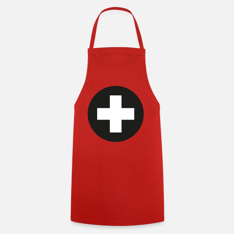 Plus Symbol - Kochschürze - Rot