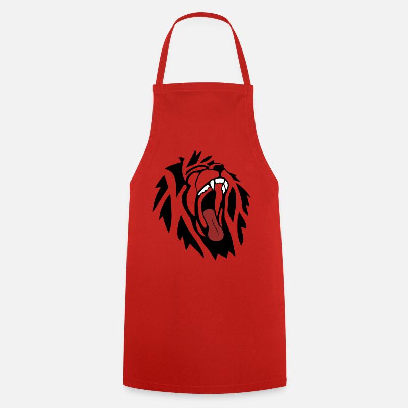 Lion - Cooking Apron - red