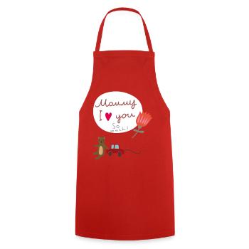 Mommy Muttertag - Kochschürze - Rot - Vorne - AI Model Male 185 dark (185cm)