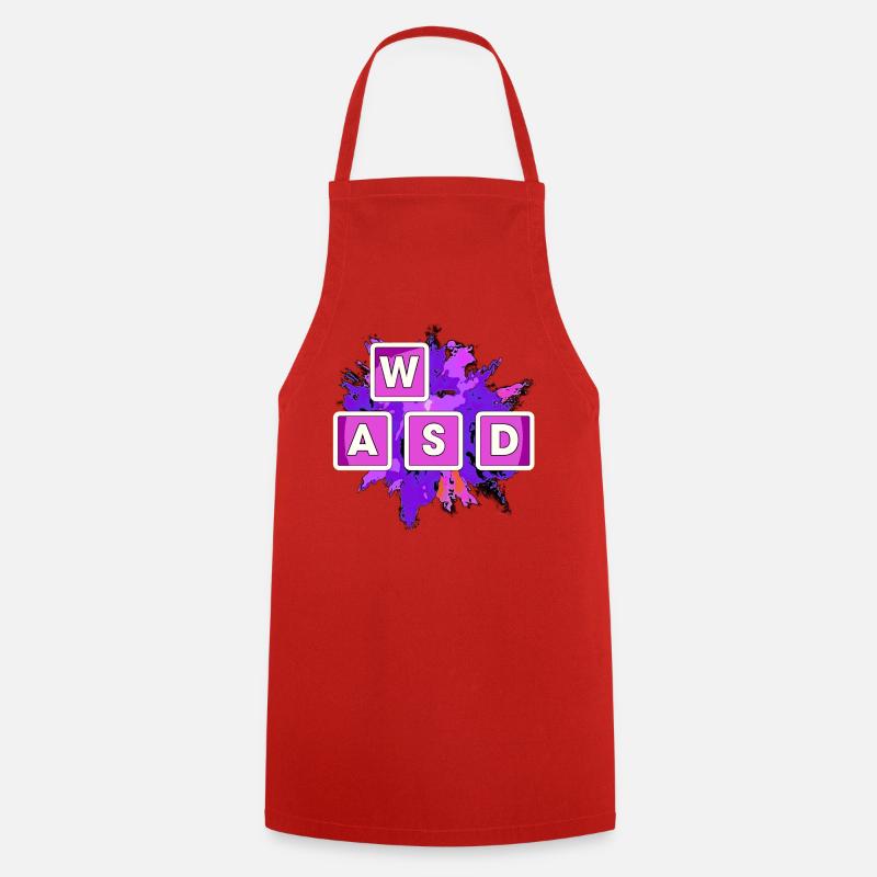 WASD Splash Gaming Blocks - Tablier de cuisine - rouge