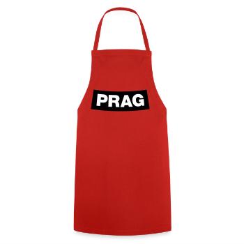 Prag Chapter Element (JGA MC-Rocker-Design) - Kochschürze - Rot - Vorne - AI Model Male 185 dark (185cm)