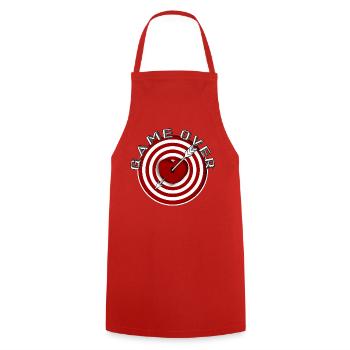 partie sur la mitaine Pfeil dans Herz Zielscheibe - Tablier de cuisine - rouge - Devant - AI Model Male 185 dark (185cm)