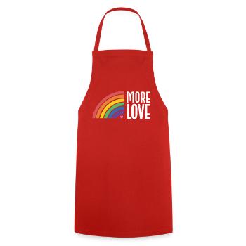 LGBT Pride Month - More Love - Cooking Apron - red - Front - AI Model Male 185 dark (185cm)