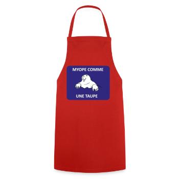 Short-sighted as a mole - Cooking Apron - red - Front - AI Model Male 185 dark (185cm)