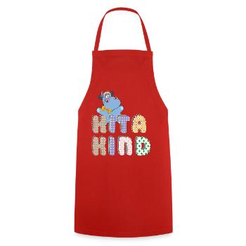 Kita Kind - Tablier de cuisine - rouge - Devant - AI Model Male 185 dark (185cm)