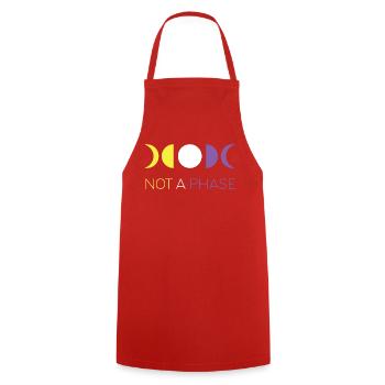 LGBTQ Pride Month - Not a Phase - Non-Binary - Cooking Apron - red - Front - AI Model Male 185 dark (185cm)