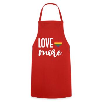 LGBT Pride Month - Love More - Cooking Apron - red - Front - AI Model Male 185 dark (185cm)