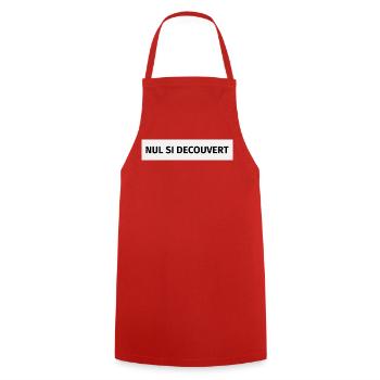 Nul si découvert - Tablier de cuisine - rouge - Devant - AI Model Male 185 dark (185cm)